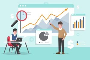 Colleagues-analyzing-growth-charts