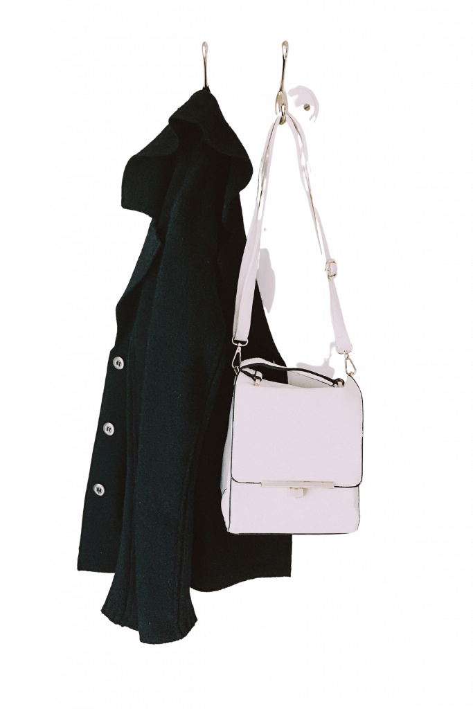 coat and bag hanging