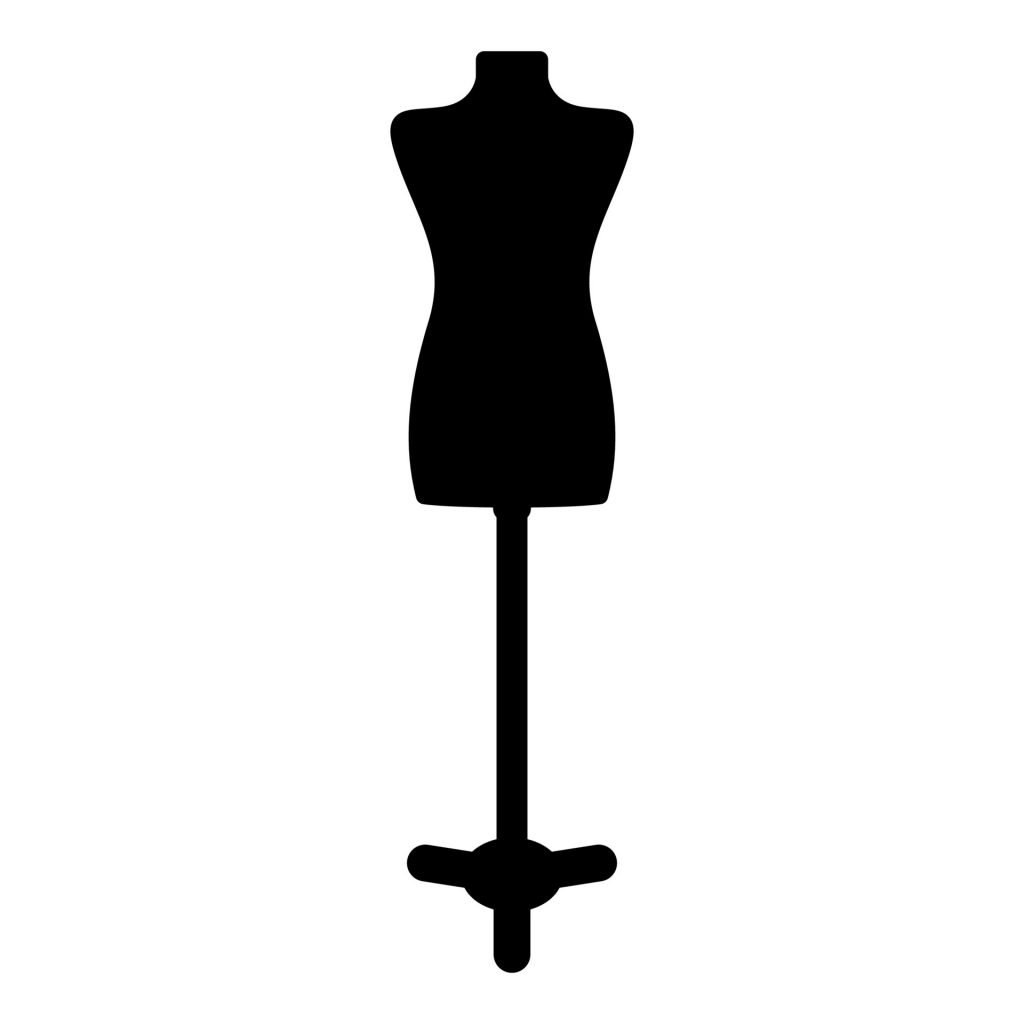 black clothes mannequin vector